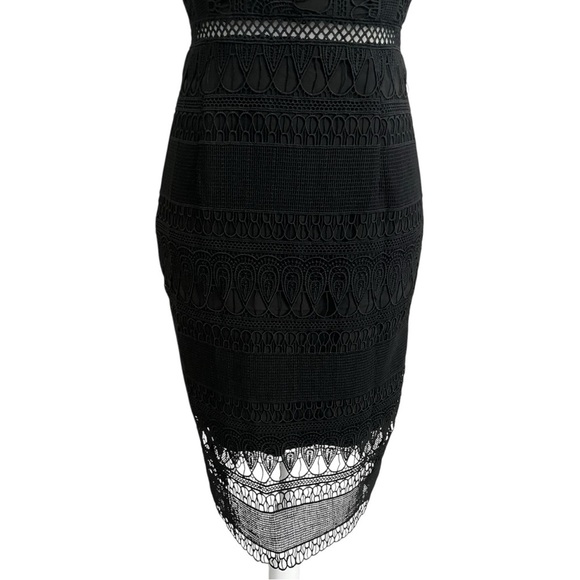 Bardot Mariana Black Lace Sleeveless Size XS US 4 Cocktail Sheath Dress NWT - Picture 8 of 14